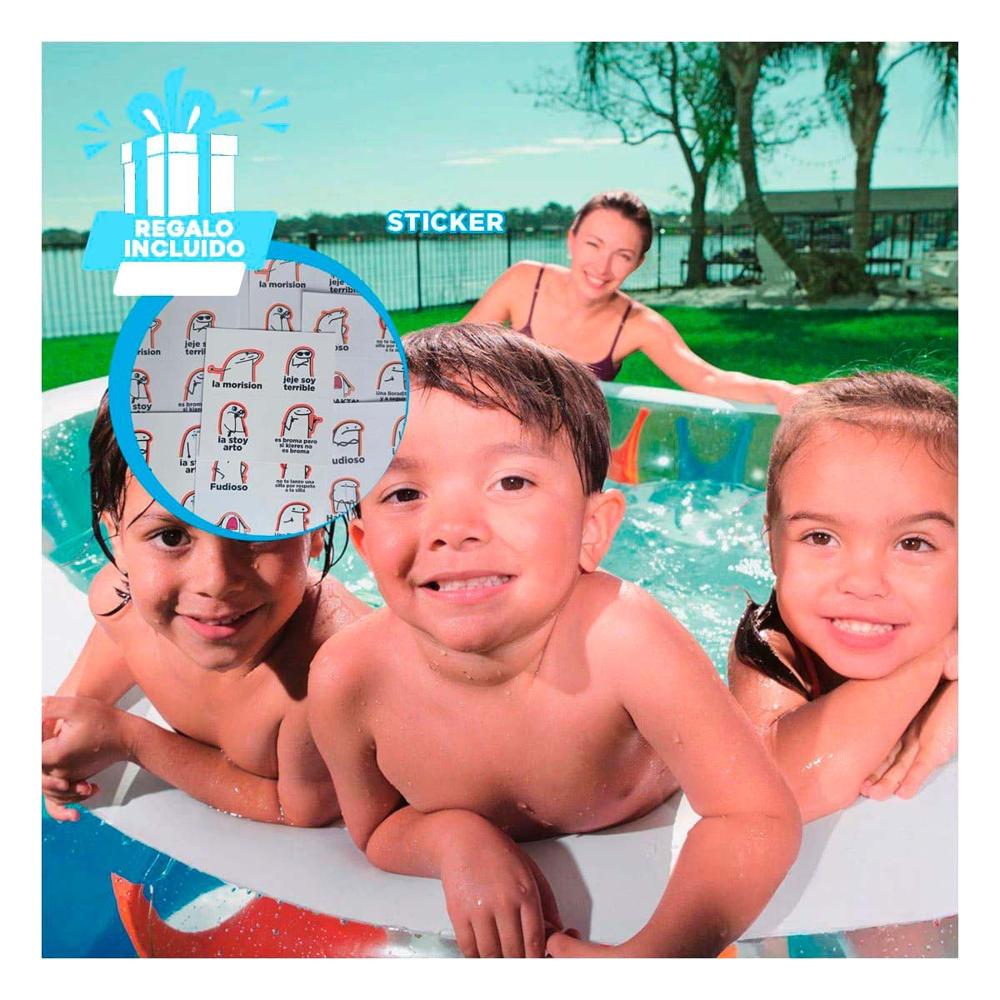Alberca Eliptica Inflable para Hogar y Verano con Estructura Resistente Y+Regalo Sticker