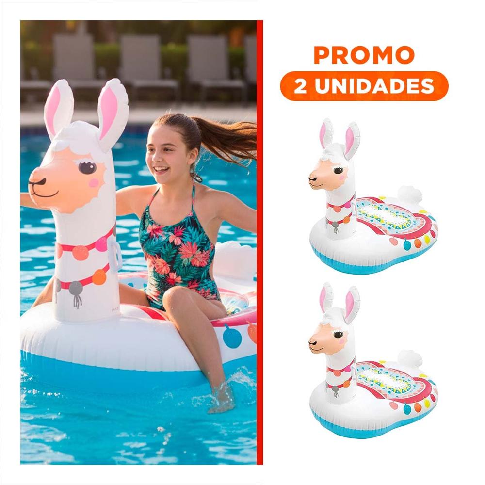 Pack2 Salvavidas Inflable Llama 94 x 135 x 112 cm Seguro para Niños