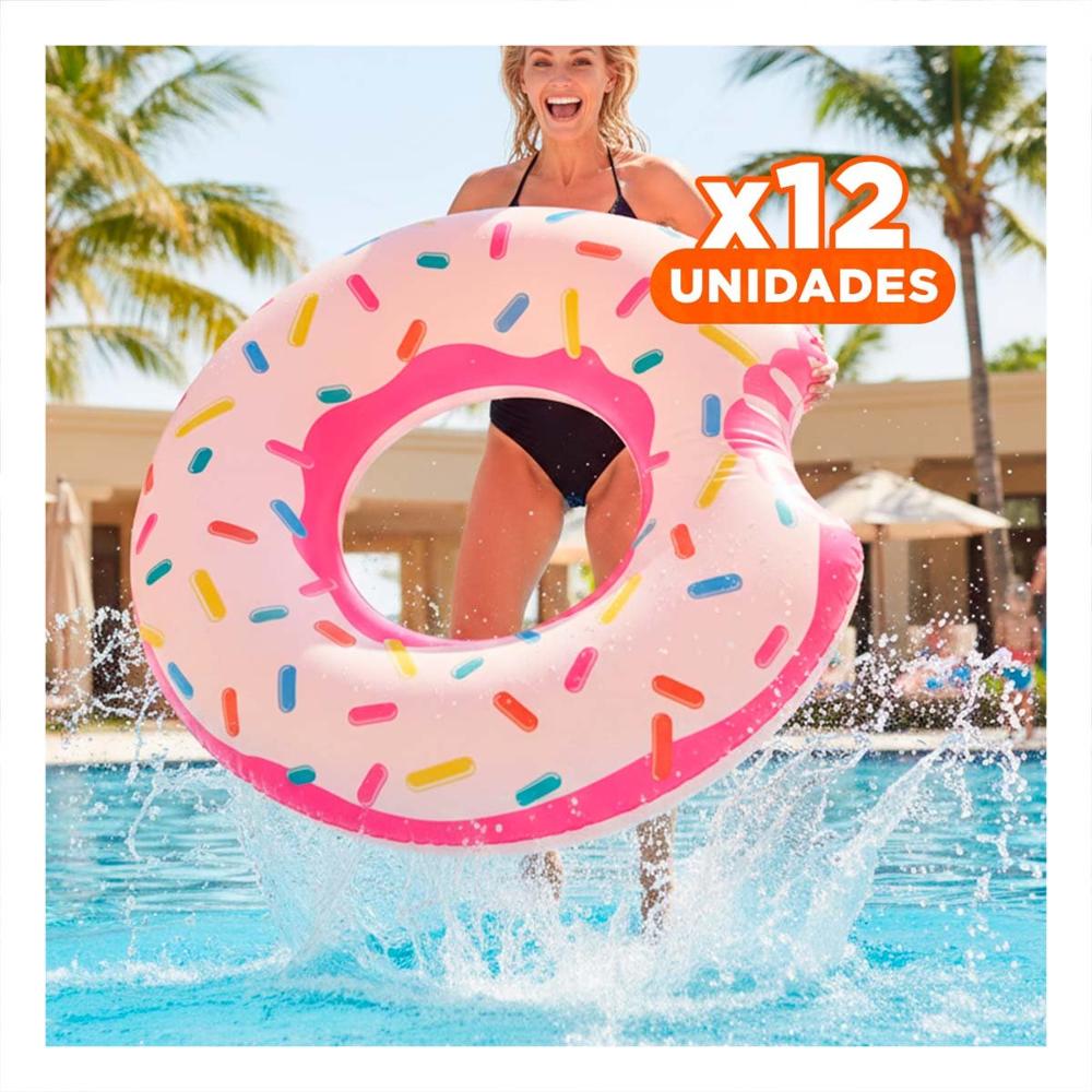 Pack12 Juguete para Piscina Donal Pink 107 cm Divertido y Comodo