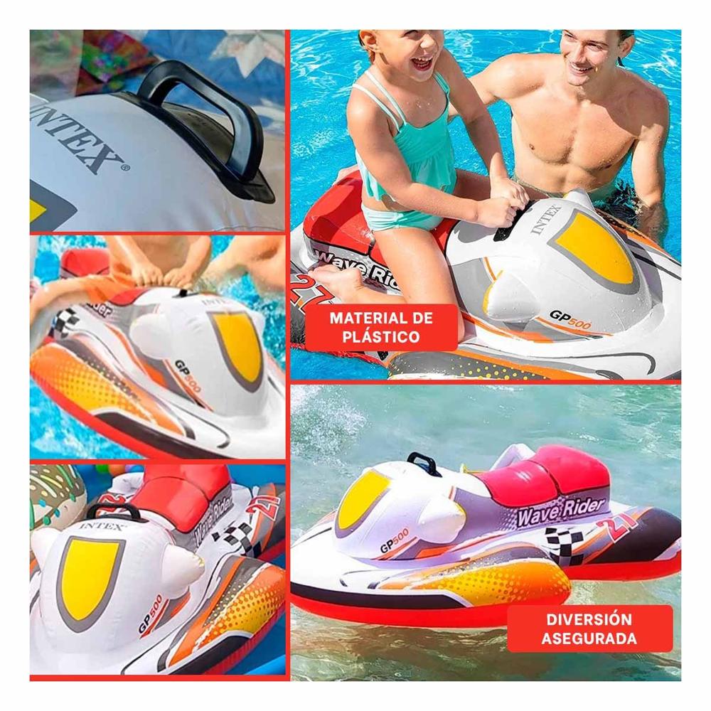 Colchoneta Moto 117 x 77 cm Inflable y Colorida para Piscina Y+Post It