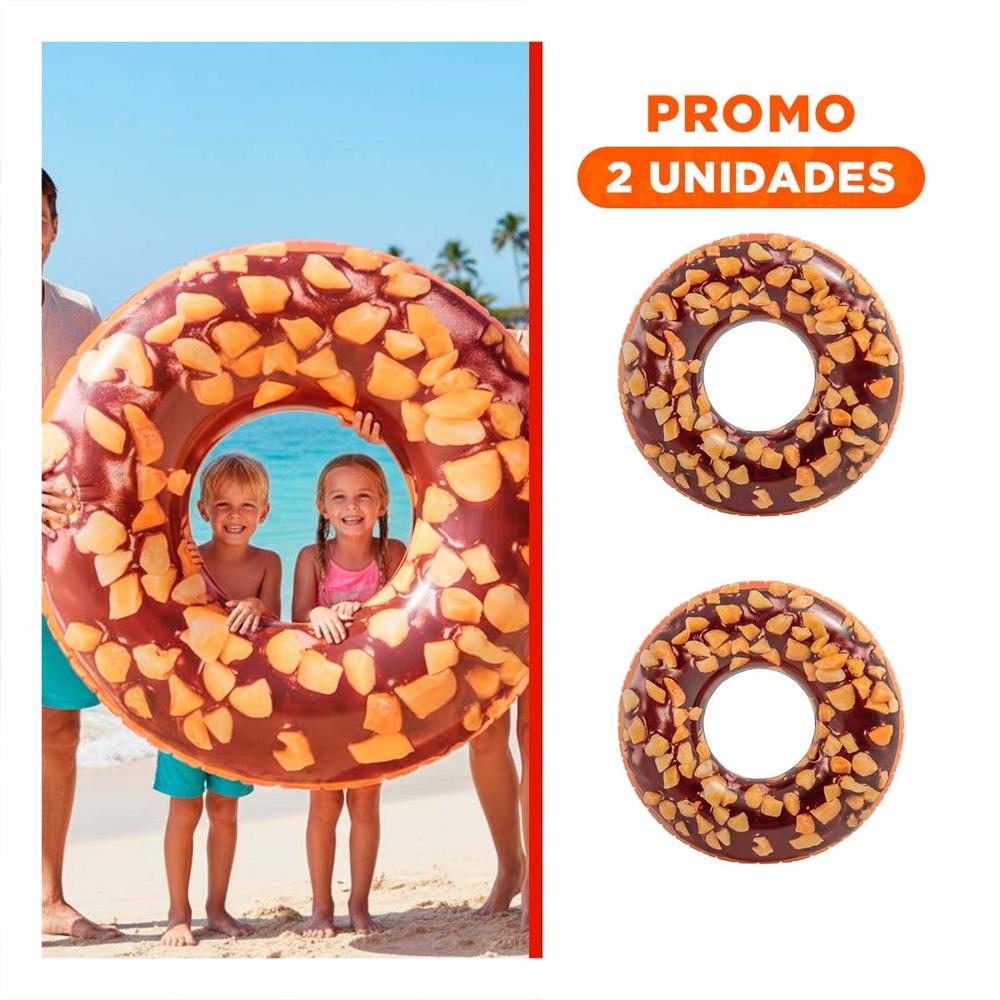 Pack2 Flotante Donal Chocolate 114 cm Seguro y Ligero para Piscina Infantil