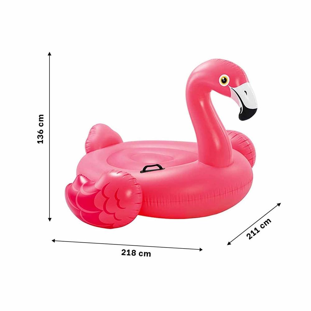 Colchoneta Flotante Flamenco Rosado 218 x 211 x 136 cm para Piscina Y+Post It