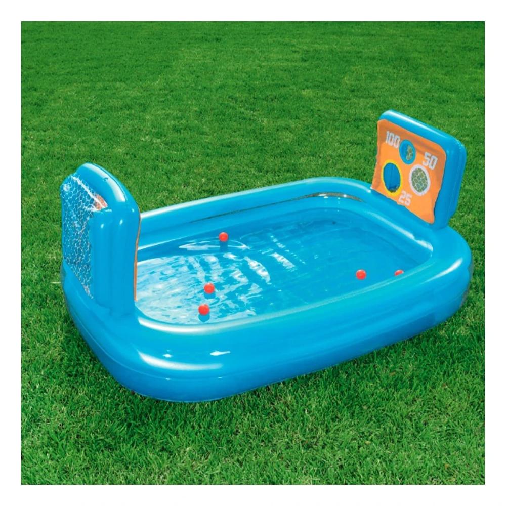 Estanque Inflable Familiar con Dos Porterias para Jardin y Entretenimiento Y+Ligas Regalo