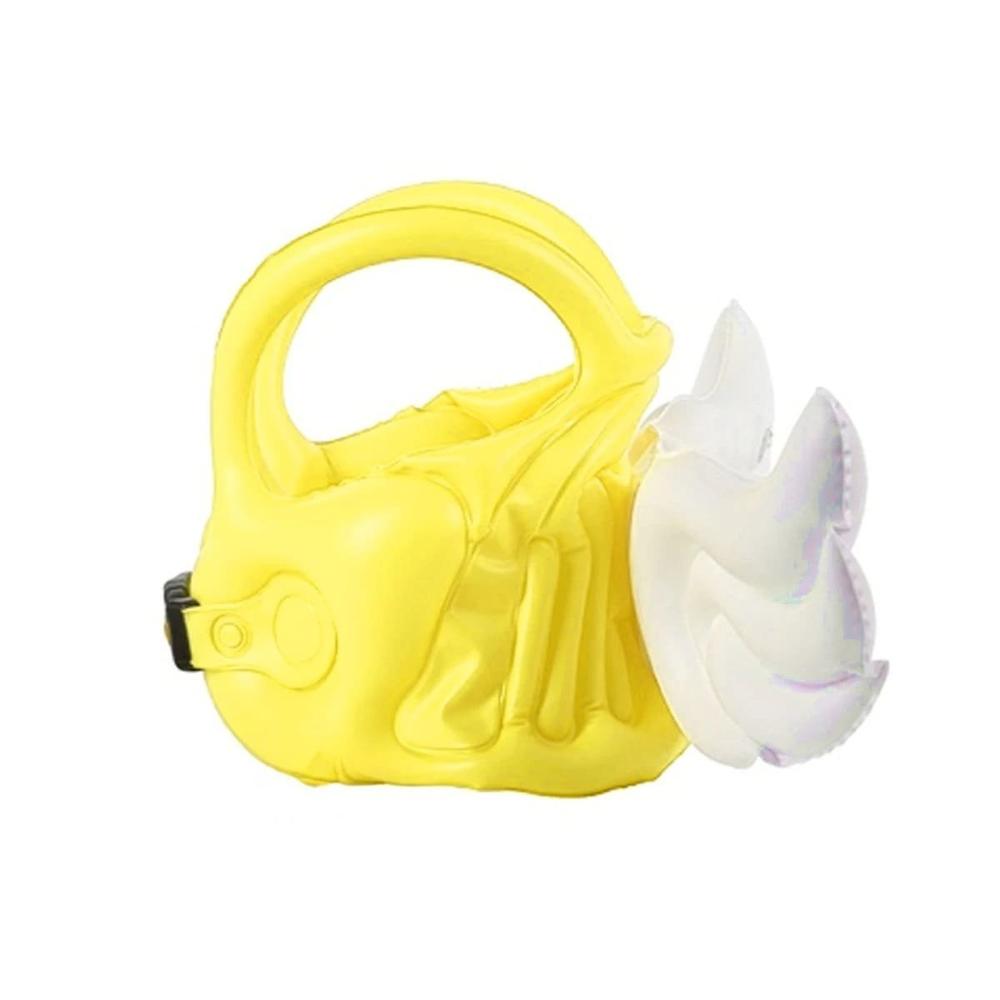 Inflable con Alas Amarillo Ludico y Divertido para Juegos en Piscina Y+Papel Regalo