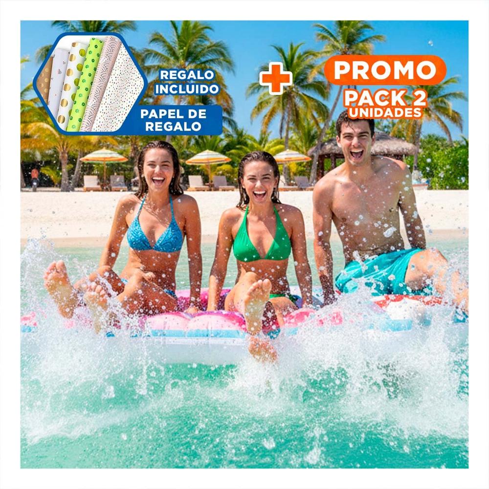 Pack2 Flotante Acuatico Helado 198 x 107 cm para Juegos Y+Papel Regalo