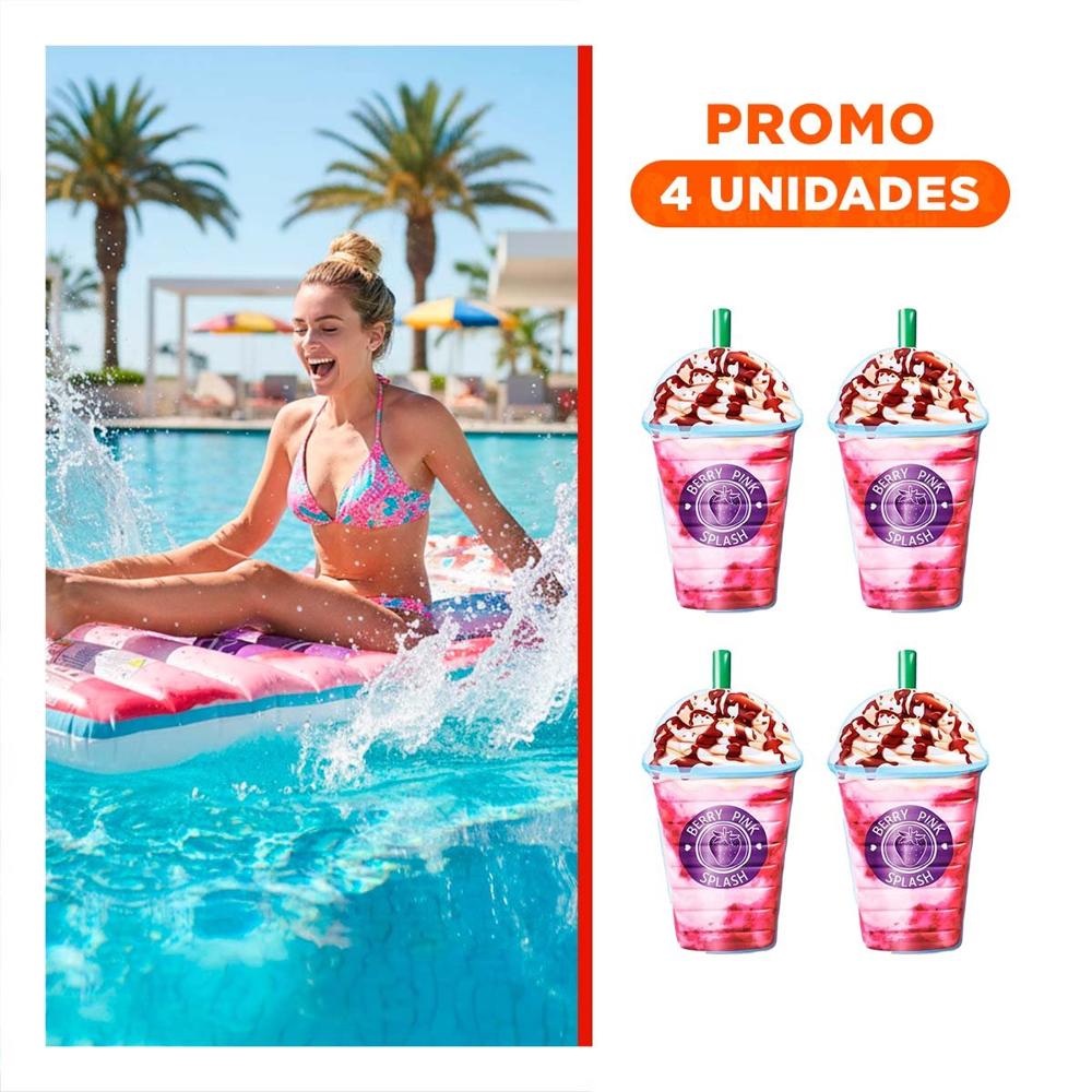 Pack4 Juguete Helado 198 x 107 cm Inflable para Piscina Y+Regalo Sticker