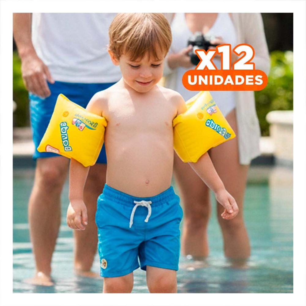 Pack12 Inflable para Brazo 30 x 15 cm Practico y Seguro para Piscina