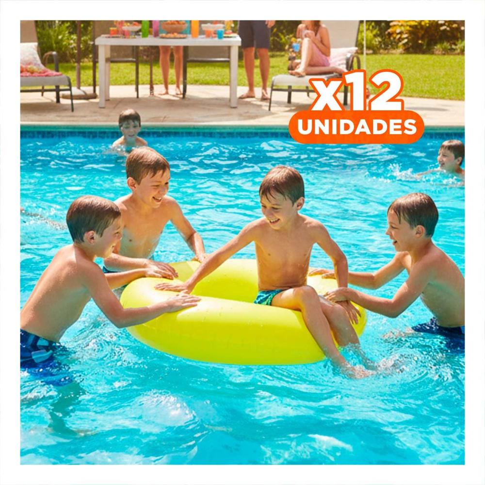 Pack12 Juguete Grande Neon Amarillo 91 cm Divertido para Agua