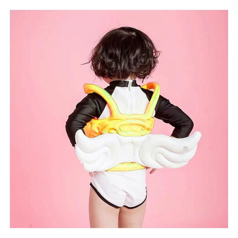 Inflable con Alas Amarillo Facil de Usar y Seguro para Piscina Y+Ligas Regalo