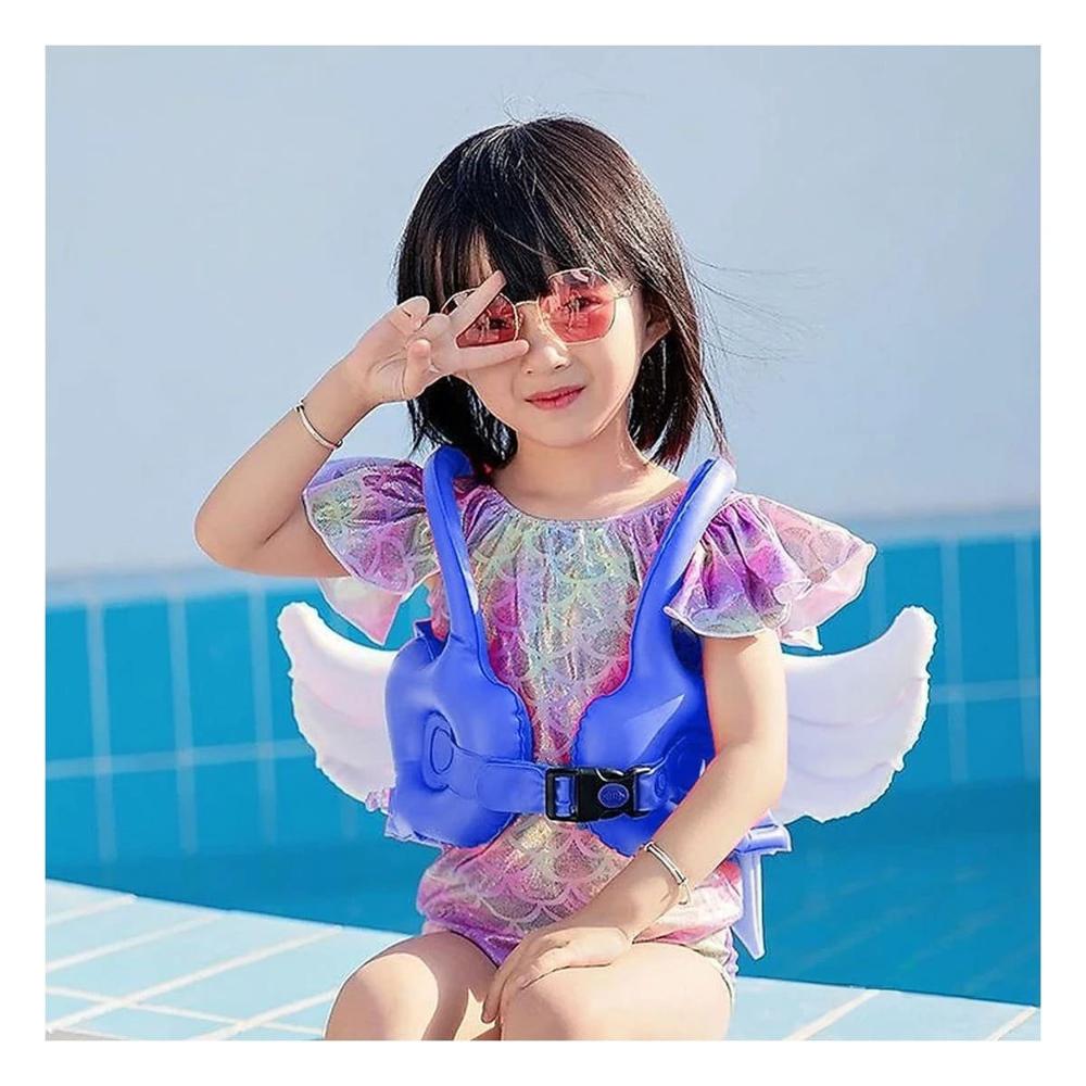 Inflable con Alas Azul Claro para Piscina y Diversion Infantil Seguro