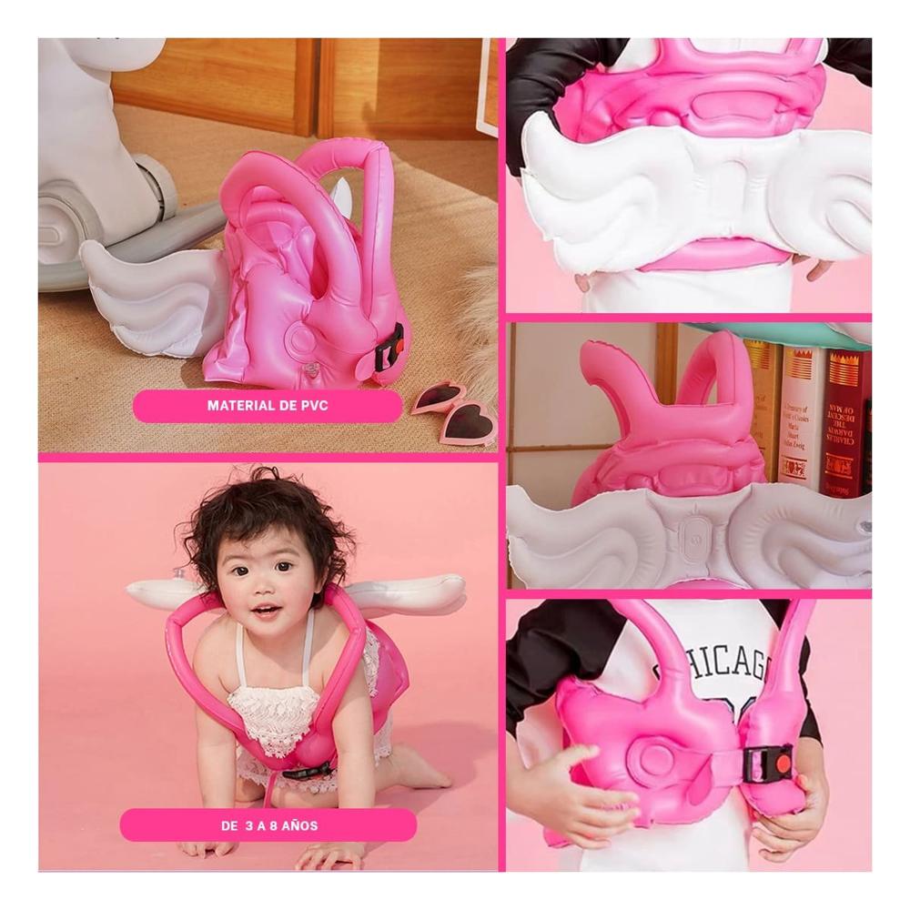 Inflable con Alas Rosado Divertido y Resistente para Juegos Infantiles Y+Post It