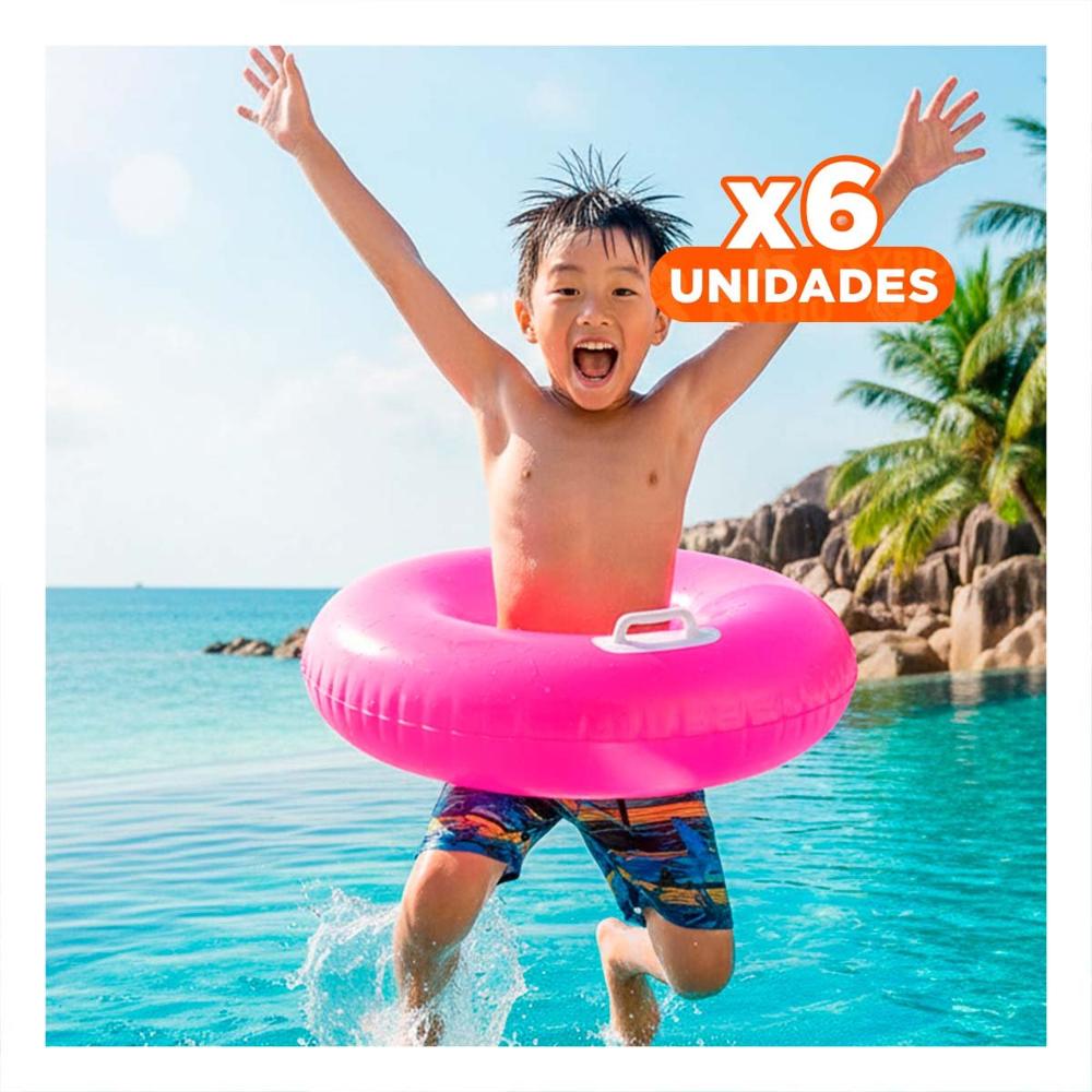Pack6 Juguete con Asa Fucsia 76 cm Facil de Usar y Ludico para Niños Y+Regalo Sticker