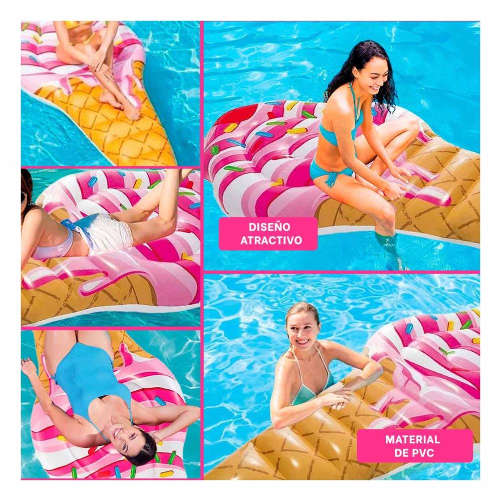 Colchoneta Flotante en Forma de Helado 107 x 224 cm para Piscina Y+Post It