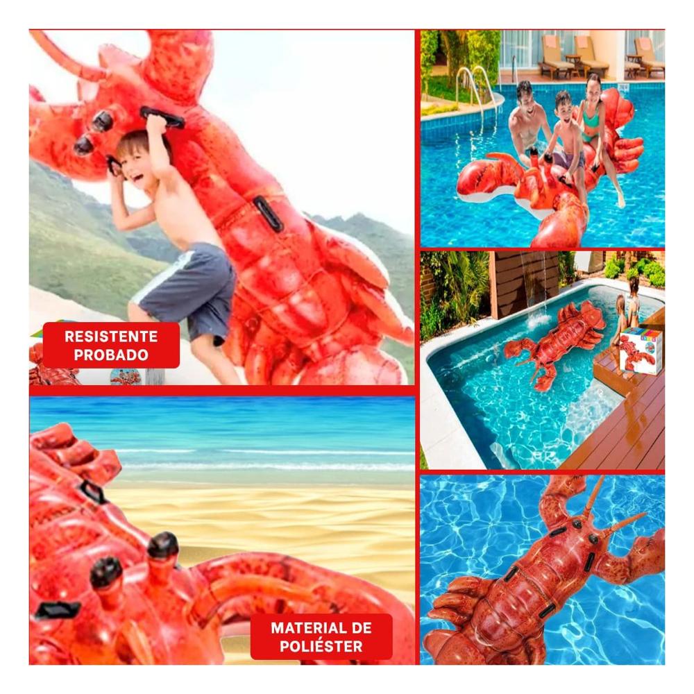 Colchoneta Langosta 213 x 137 cm Inflable y Colorida para Piscina Y+Post It