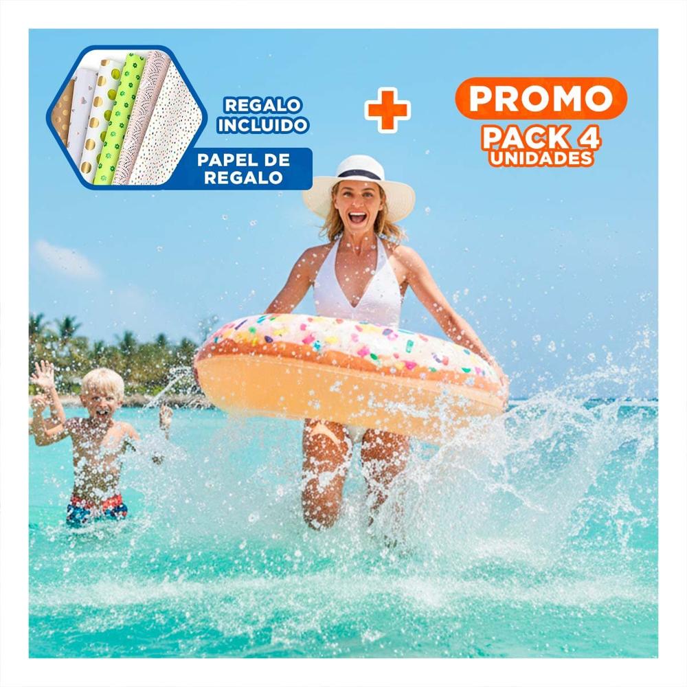 Pack4 Flotante para Piscina Donal Sprint 114 cm Colorido y Ligero Y+Papel Regalo