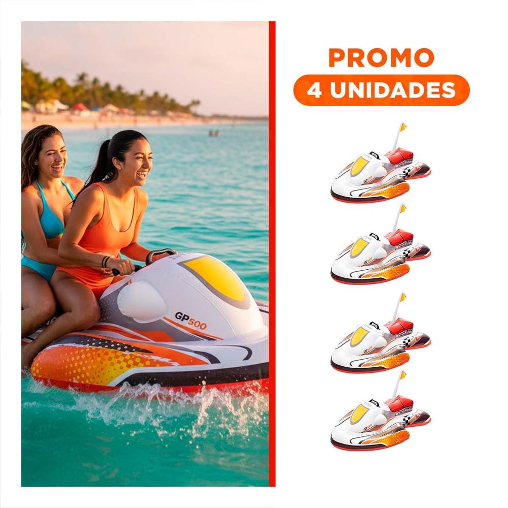 Pack4 Juguete Moto 117 x 77 cm Inflable para Piscina Y+Regalo Sticker