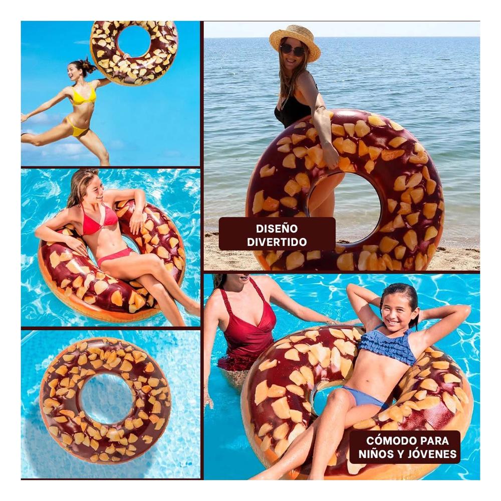 Aro para Piscina Donal Chocolate 114 cm Seguro y Comodo para Niños Y+Post It