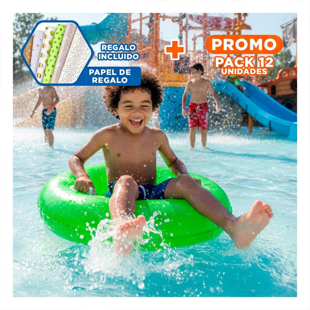 Pack12 Flotante Neon Verde 91 cm Divertido y Seguro para Piscina Y+Papel Regalo