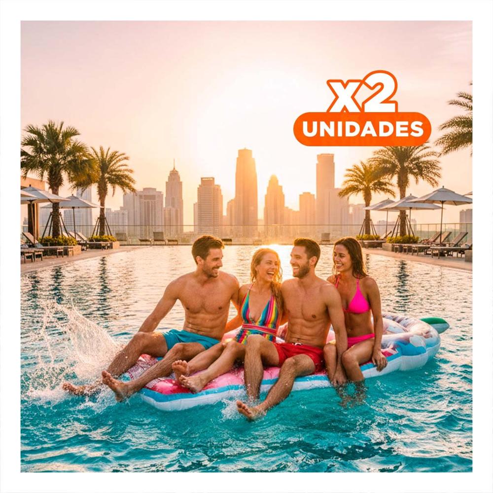 Pack2 Flotante Inflable Helado 198 x 107 cm para Niños Y+Regalo Sticker