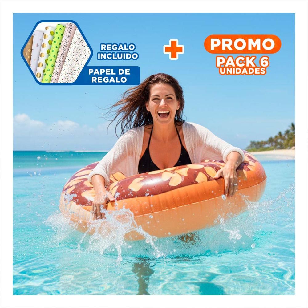 Pack6 Juguete Flotante Donal Chocolate 114 cm Ligero y Resistente Y+Papel Regalo