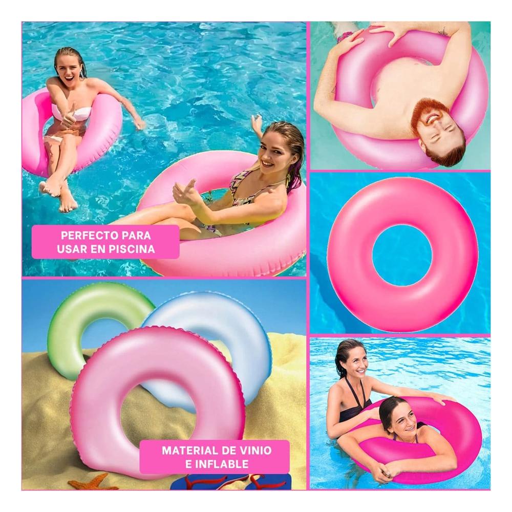 Colchoneta Neon 91 cm Inflable y Colorida Rosado Neon para Niños en Piscina Y+Post It