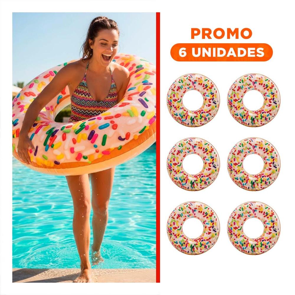 Pack6 Juguete Inflable Donal Sprint 114 cm Colorido para Piscina Infantil