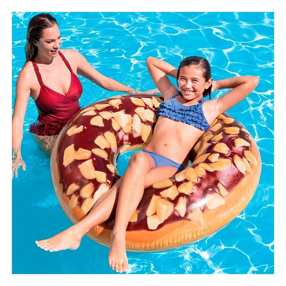 Aro Inflable Donal Chocolate 114 cm Divertido y Seguro para Piscina Infantil