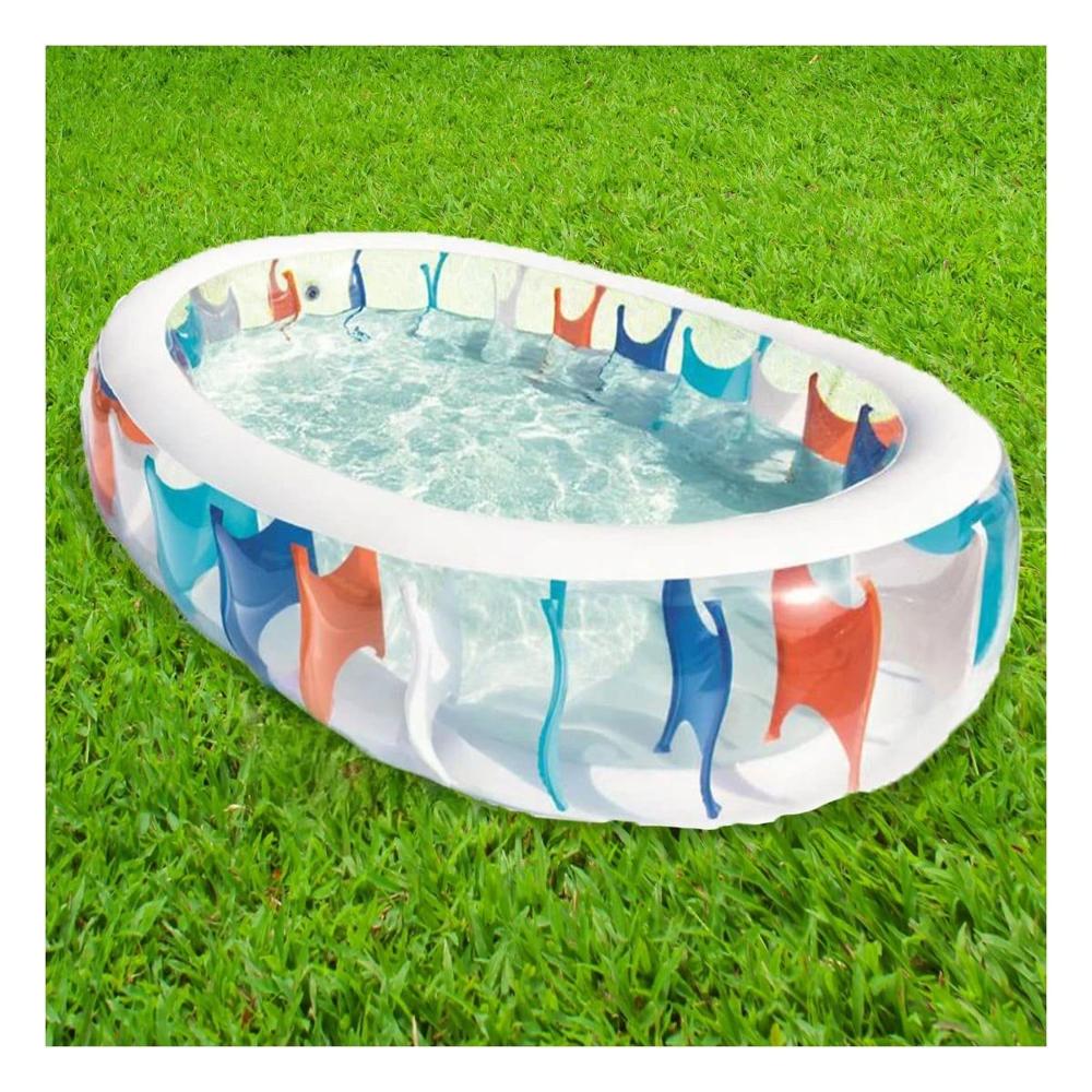 Piscina Eliptica Inflable para Hogar y Verano con Diseno Comodo Familiar