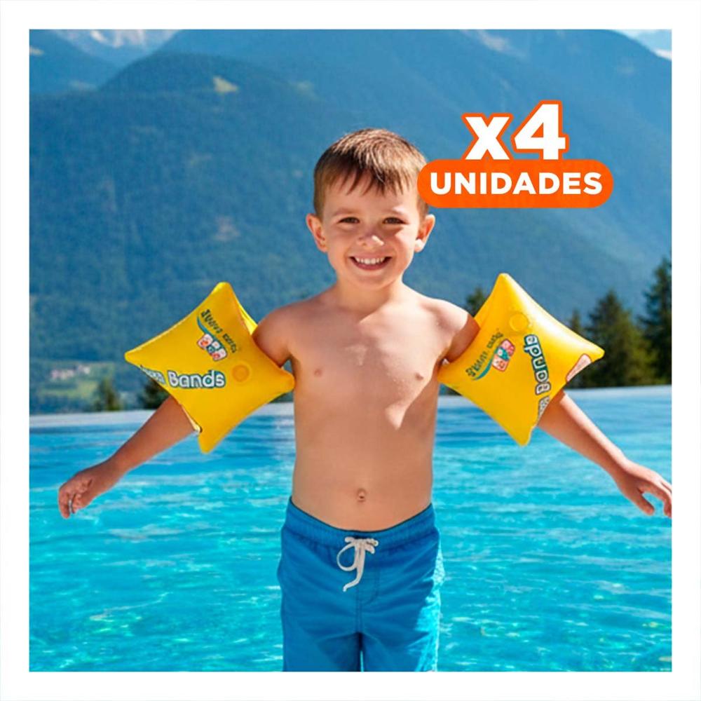 Pack4 Manguito Infantil de Brazo 30 x 15 cm Comodo para Piscina y Playa