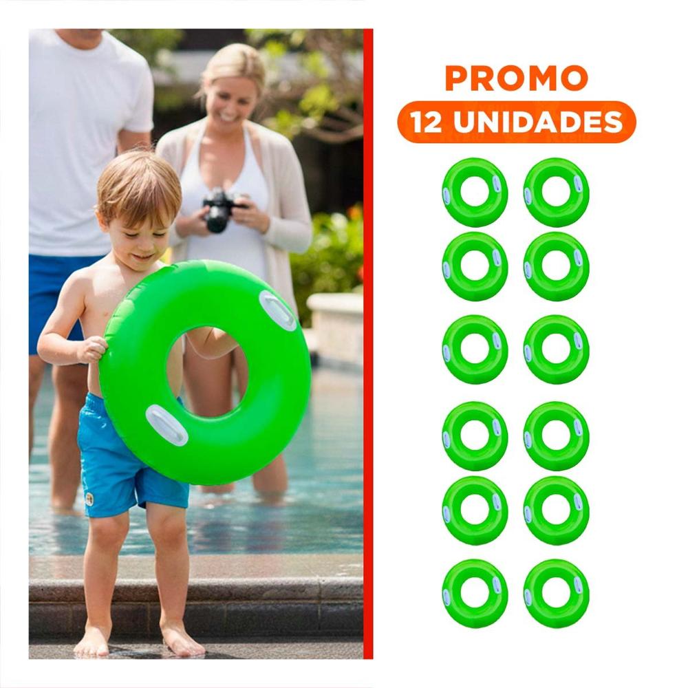 Pack12 Juguete con Asa Verde 76 cm Divertido y Facil de Usar para Piscina Y+Regalo Sticker