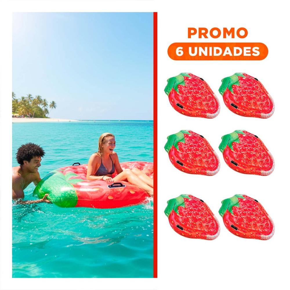 Pack6 Juguete Acuatico Isla De Fresas 137 x 132 cm Divertido para Juegos