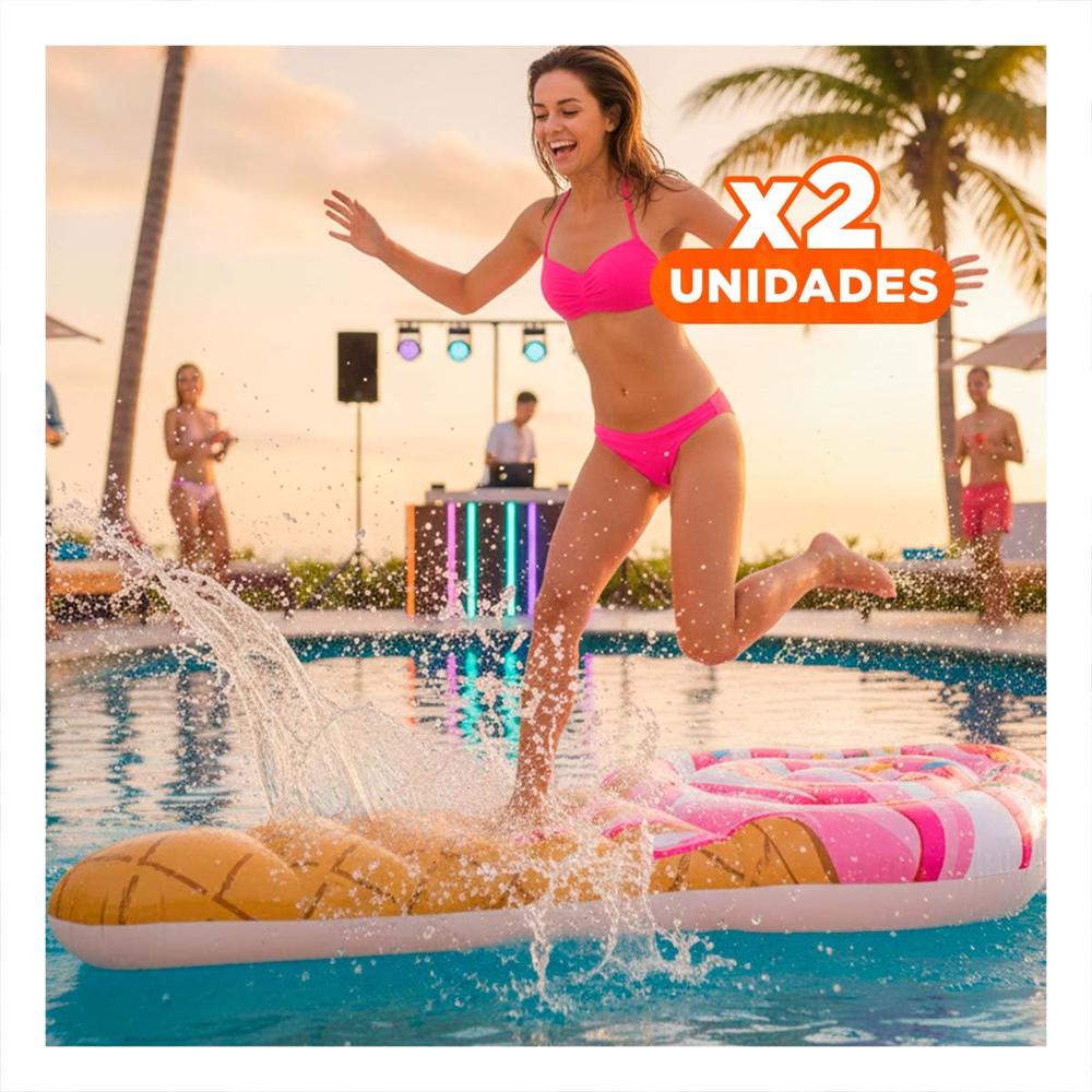 Pack2 Flotante Inflable en Forma de Helado 107 x 224 cm para Niños Y+Regalo Sticker
