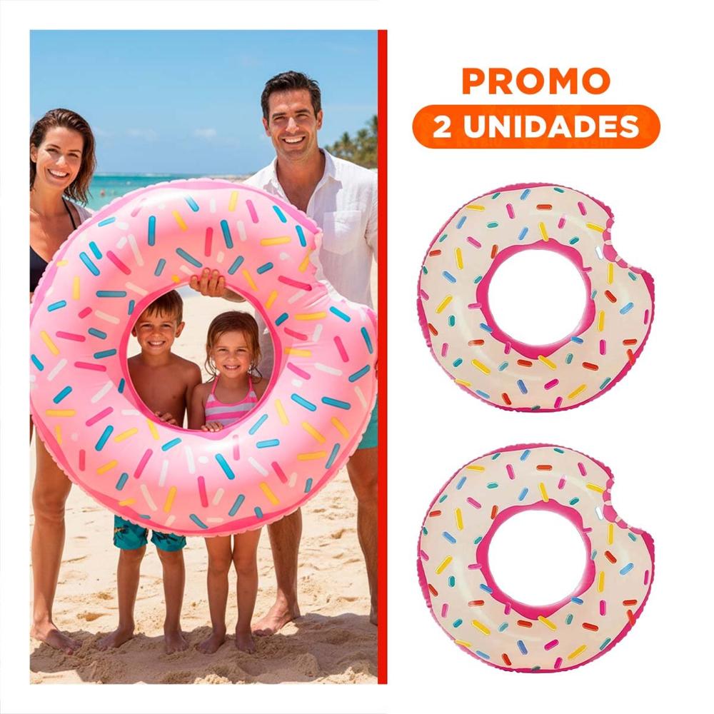 Pack2 Flotante Donal Pink 107 cm Seguro y Ligero para Piscina Infantil