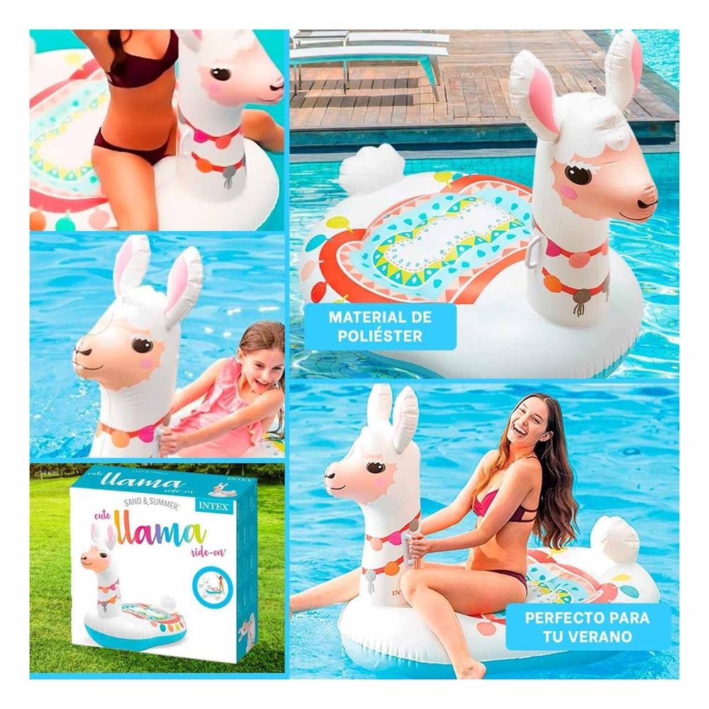 Colchoneta Llama 94 x 135 x 112 cm Inflable y Colorida para Piscina Y+Post It