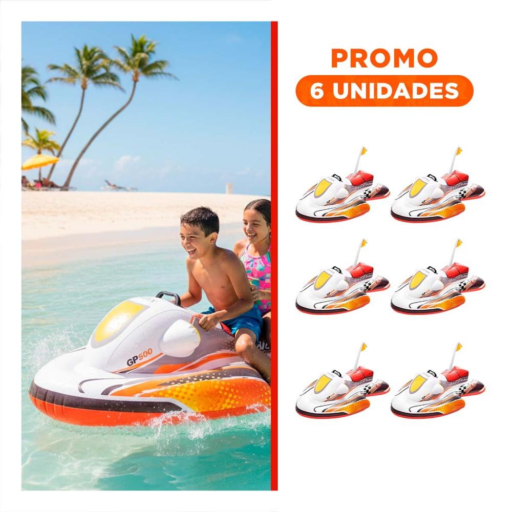 Pack6 Juguete Acuatico Moto 117 x 77 cm Divertido para Juegos