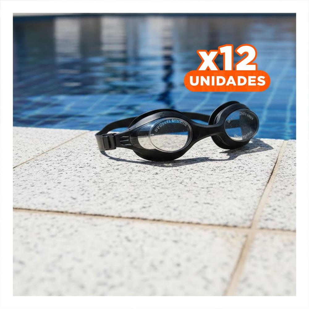 Pack12 Protector Negro para Natacion en Piscina con Cierre Seguro y Ajuste Comodo