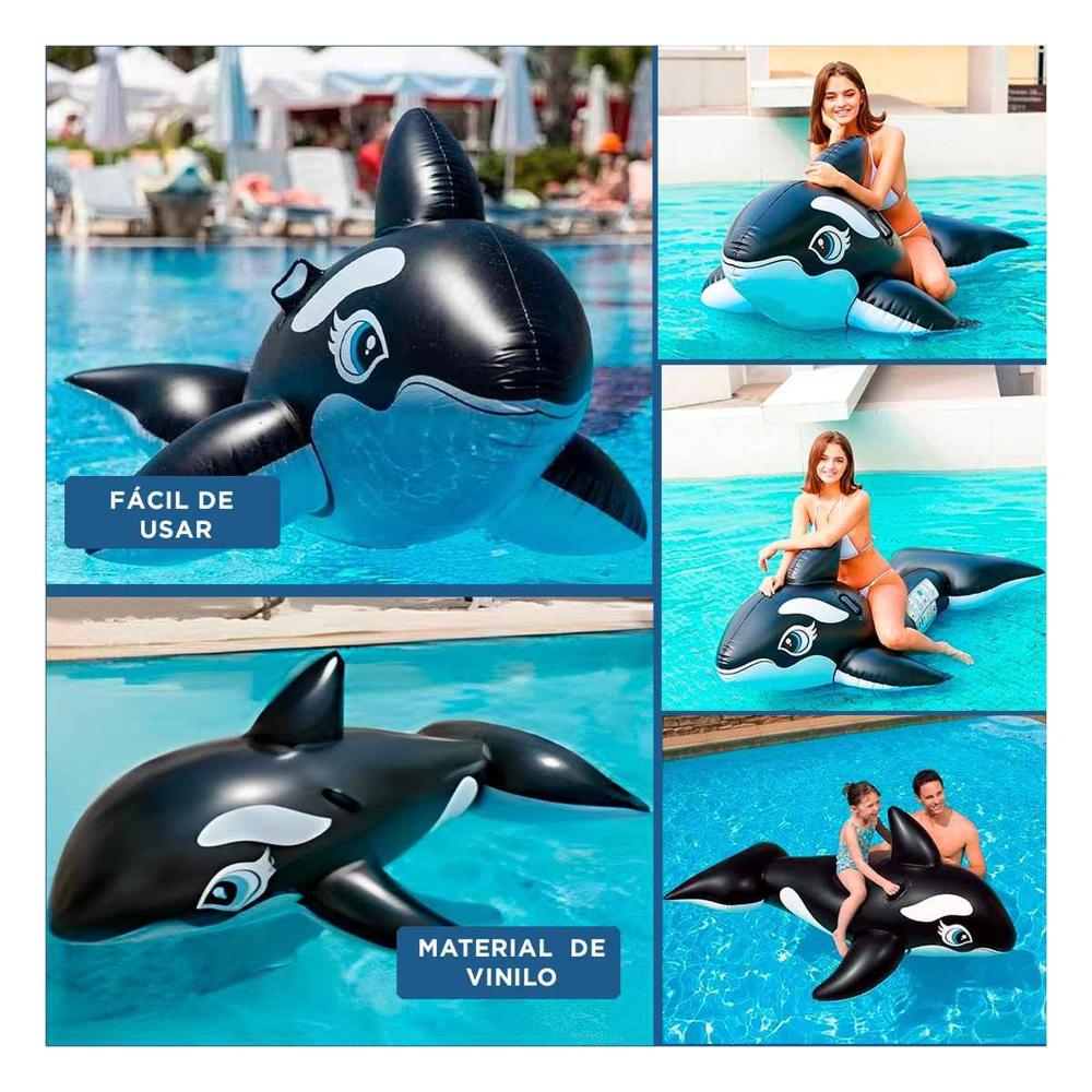 Colchoneta Orca 193 x 119 cm Inflable y Colorida para Piscina Y+Post It