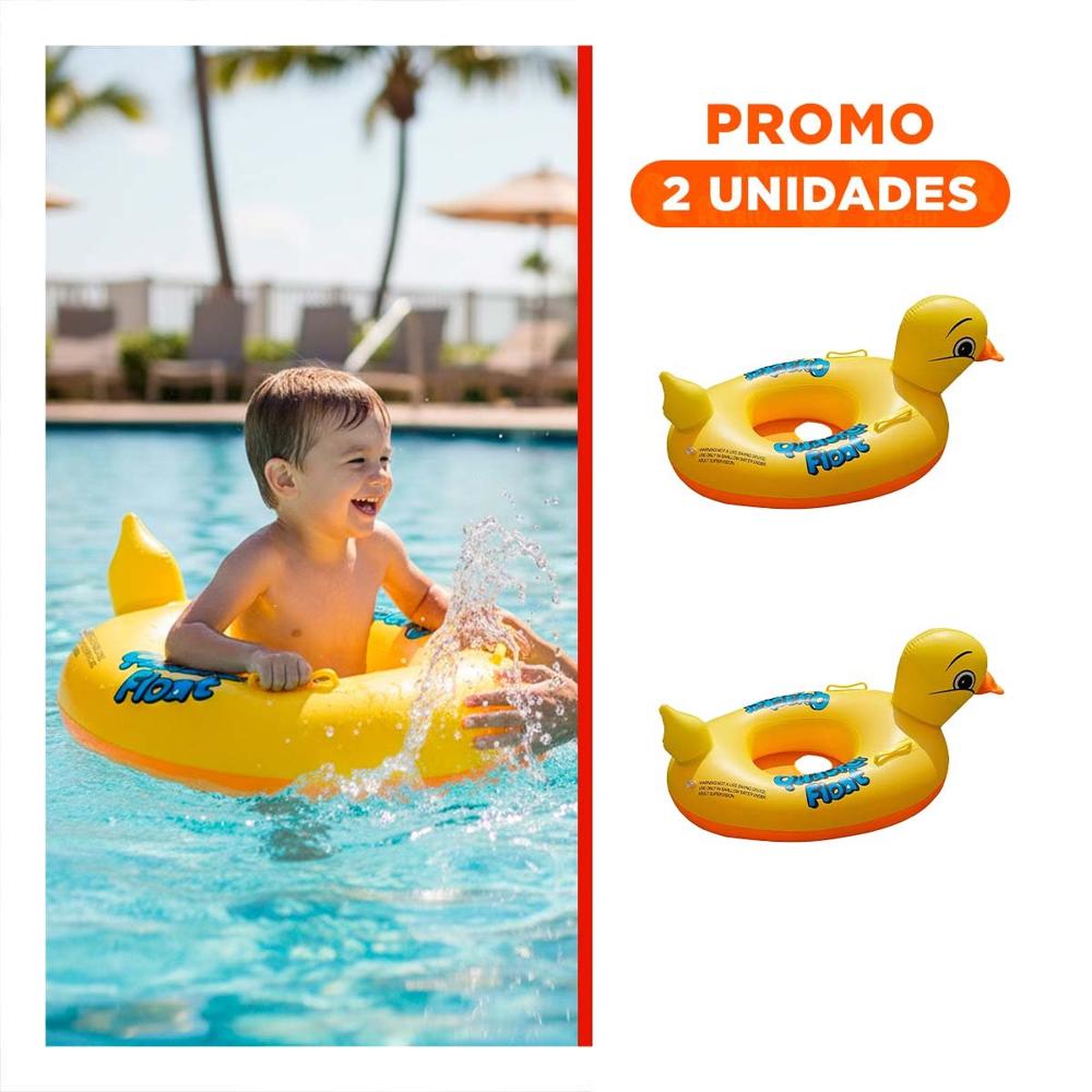 Pack2 Flotante Pato 31 x 24 cm Divertido y Seguro para Piscina