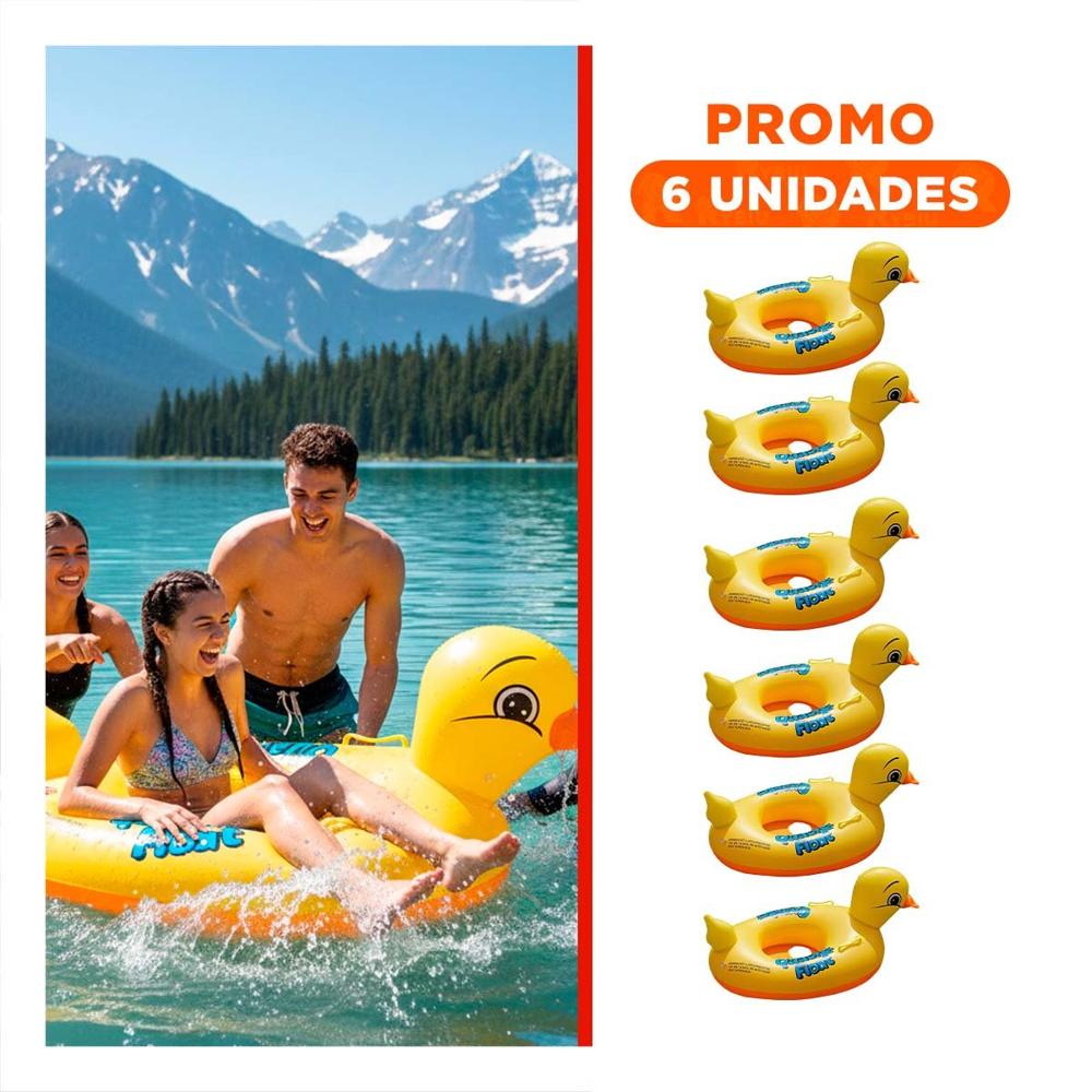 Pack6 Juguete Acuatico Pato 31 x 24 cm Divertido para Juegos