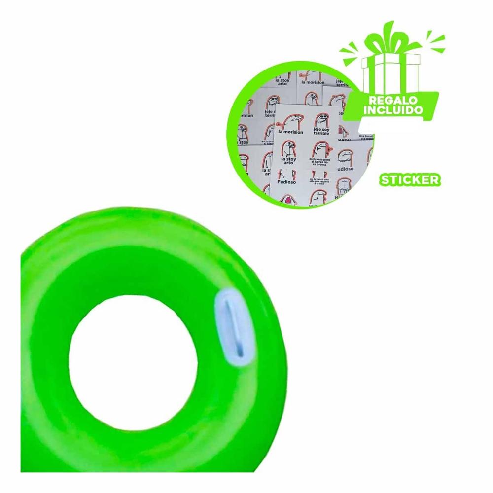 Inflable con Asa Verde 76 cm Acuatico y Colorido para Niños en Piscina Y+Regalo Sticker