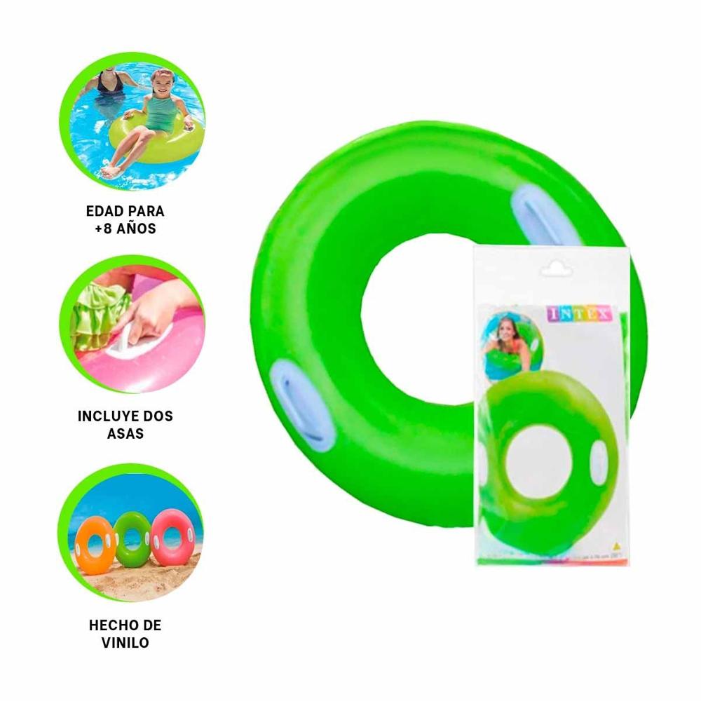 Inflable con Asa Verde 76 cm para Piscina y Diversion Infantil Seguro