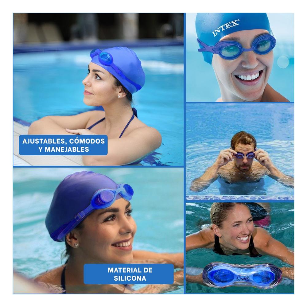 Antiparras de Natacion Unisex Color Azul para Uso Diario en Piscina Y+Post It