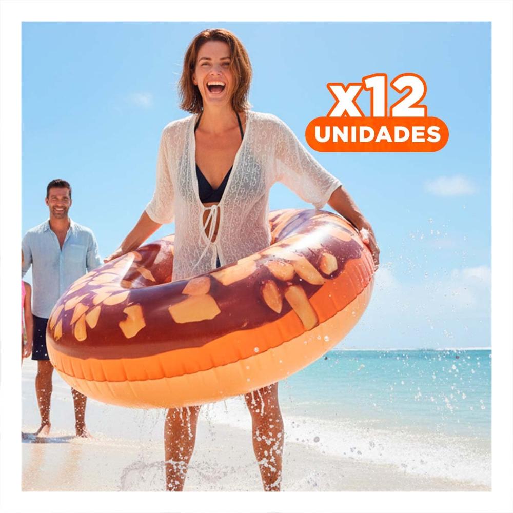 Pack12 Juguete para Piscina Donal Chocolate 114 cm Divertido y Comodo