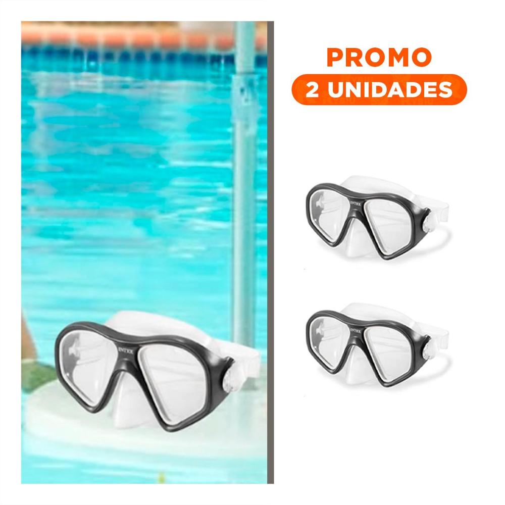Pack2 Gafas de Buceo Negro con Ajuste Comodo y Vision Clara Bajo el Agua