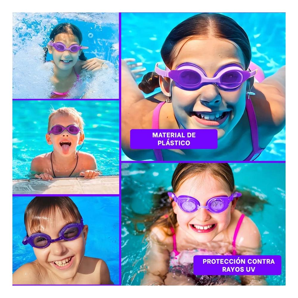 Articulo De Natacion Unisex Color Morado Comodo para Uso en Piscina Y+Post It