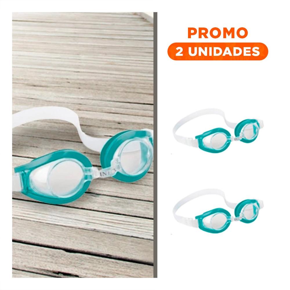 Pack2 Antiparras Natacion Verde con Marco Resistente y Ajuste Seguro