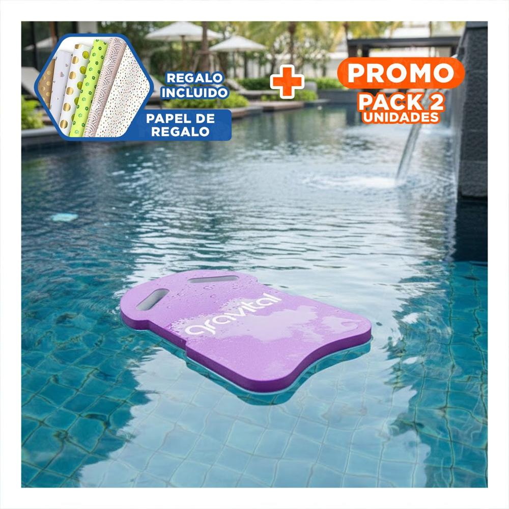 Pack2 Flotador de Natacion con Cintura para Practica Deportiva en Piscina Lila Y+Papel Regalo