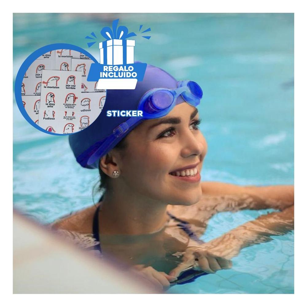 Antiparras de Natacion Unisex Color Azul para Entrenamiento Acuatico Y+Regalo Sticker