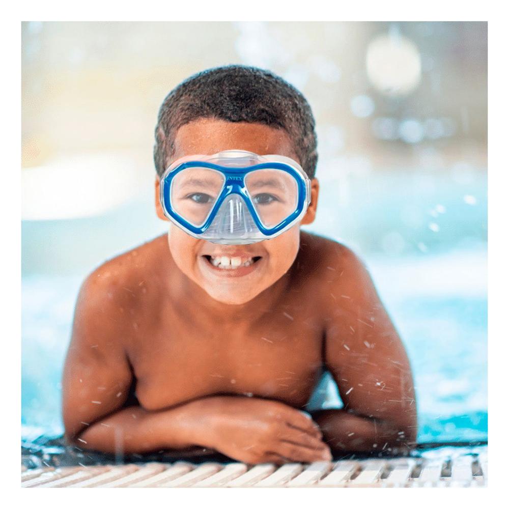 Visores de Buceo Azul con Correa Ajustable y Vision Nitida Bajo Agua Y+Ligas Regalo