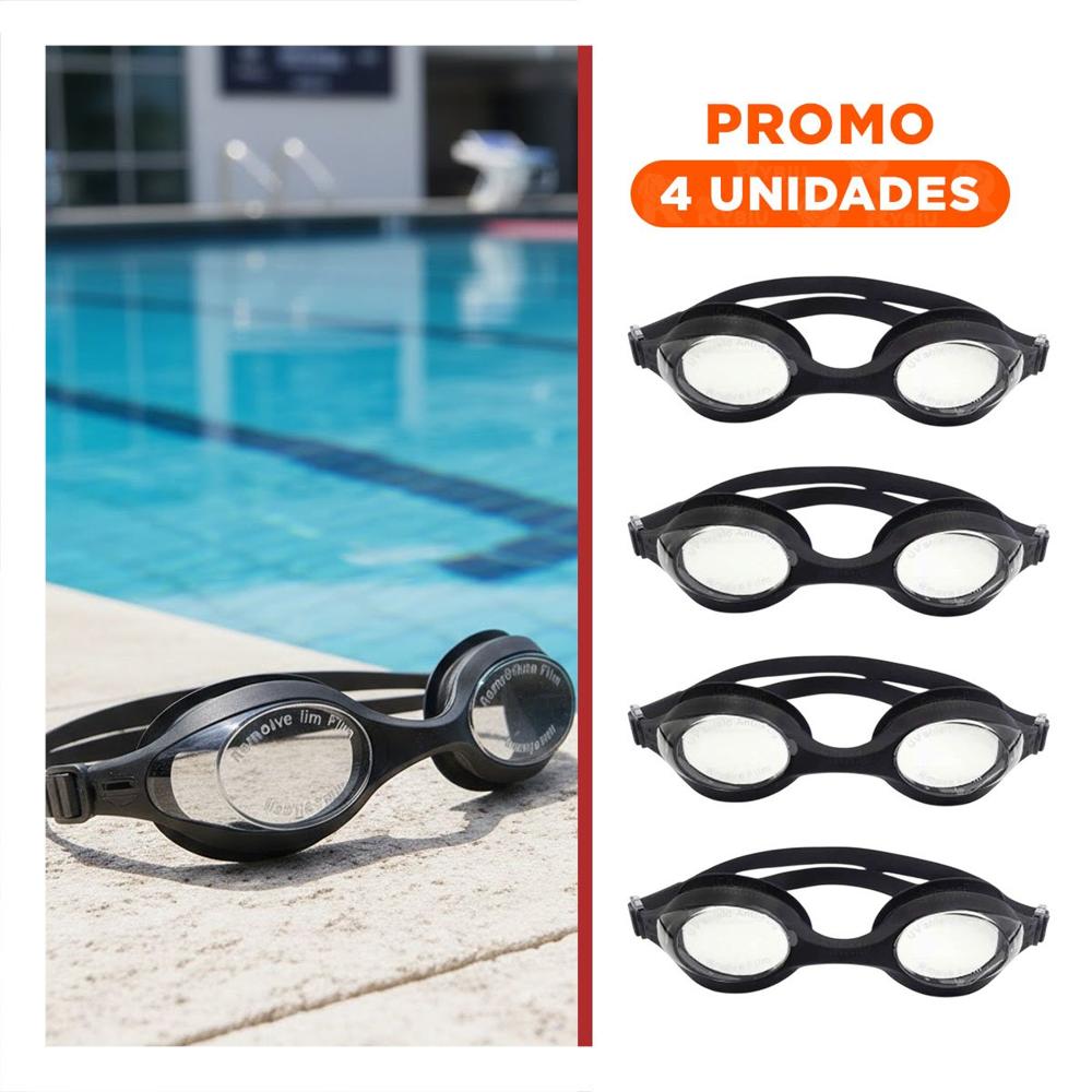 Pack4 Protector Visual Negro de Natacion para Piscina con Ajuste Suave Y+Regalo Sticker
